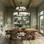 Cloud Break 20 - Light Steel Chandelier
