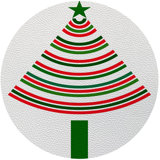 Christmas Tree Brights Pebble 16" Vinyl Placemat