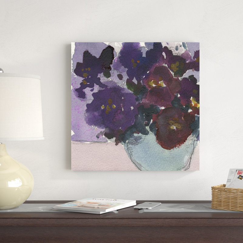 Violet africain I, H 20 po x l 20 po