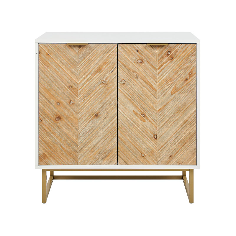 Schoenberg 80cm Sideboard, Light Wood/White