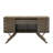 Upton Two-Tone Walnut Finish Rippled Wood Design Server