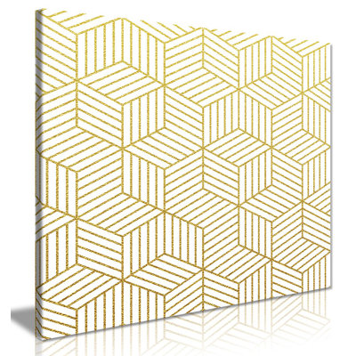 Geometric Cubes - Wrapped Canvas Print