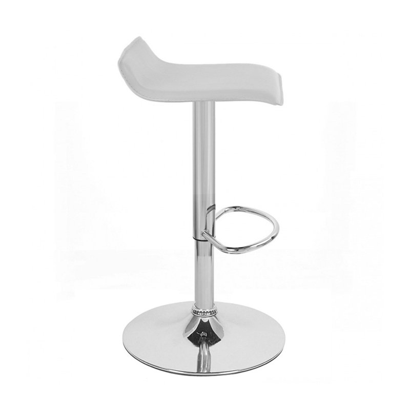 Tabouret de bar rotatif à hauteur ajustable Holderness, Blanc