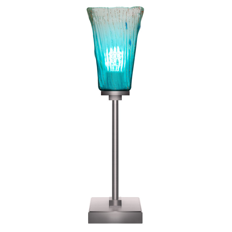 Lampe d'appoint avec verre 5 po Lannah, Graphite, Bleu