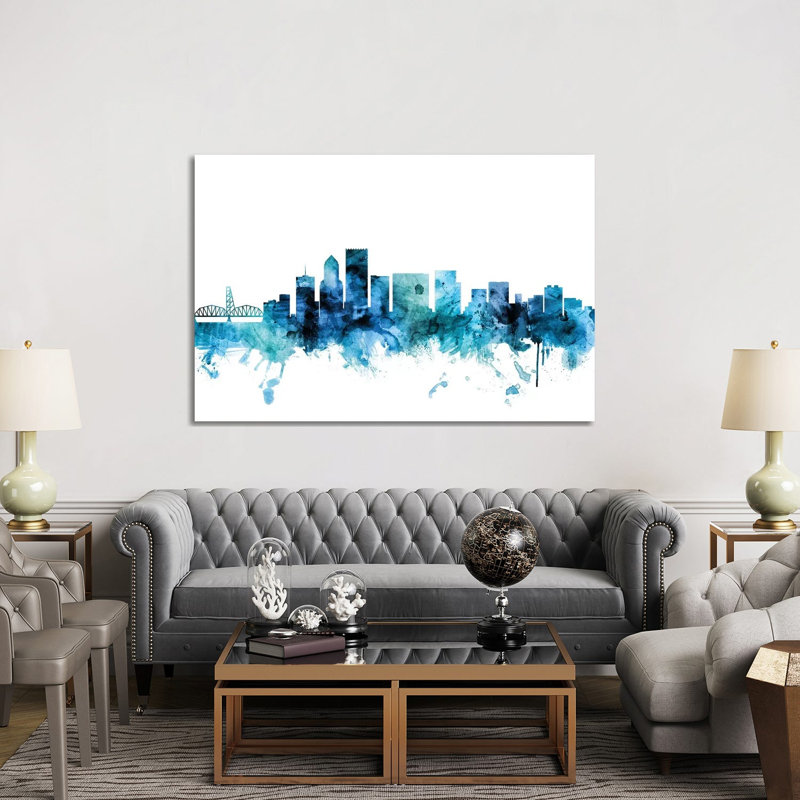 Portland, Oregon Skyline by Michael Tompsett - Wrapped Canvas Gallery-Wrapped Canvas Giclée, 152.5 cm H x 101.5 cm W