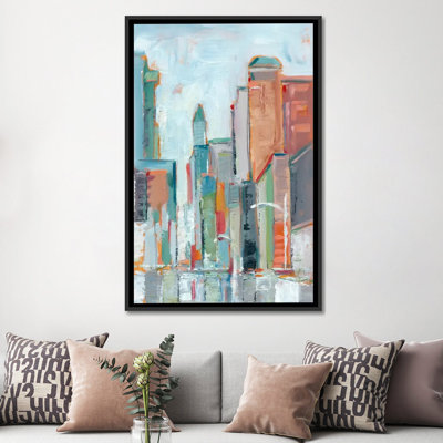 « centre-ville », reproduction sur toile