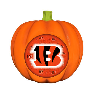 NFL Cincinnati Bengals - Logo 3D en résine et citrouille décorative | 10 po