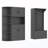 left-right combination hall cabinet with 4 hooks(can be used separately)-129411463