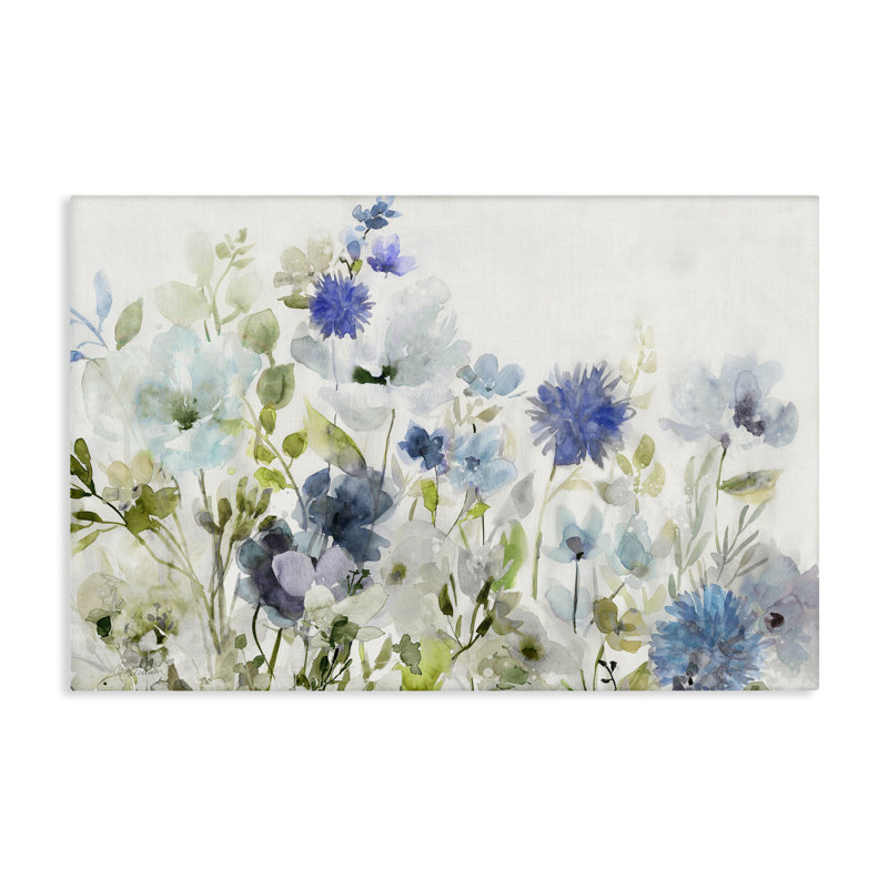  "Blue Opaque Flower Layers" par Carol Robinson, H 16 po x l 24 po