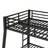 Metal Full XL Over Queen Bunk Bed, Space-Saving Design With Noise-Reduced Features And No Box Spring Required, Black-1978063643-1978063645