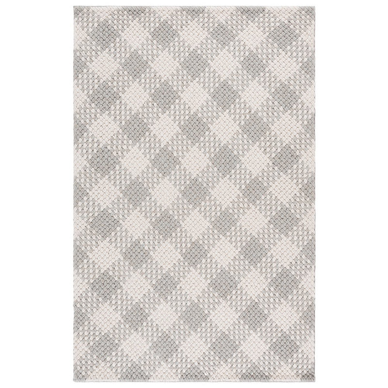 Tapis d'intérieur en laine tissée à la main à motif de fibres naturelles, Rectangle 9 pi x 12 pi