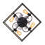 Ventilateur de plafond encastré en tissu 16,6 po Farmhouse