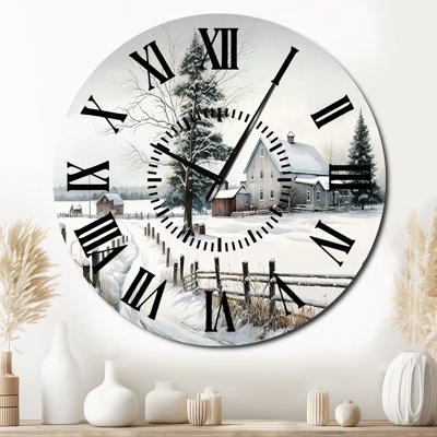 Horloge murale Nebraska Farm In Winter