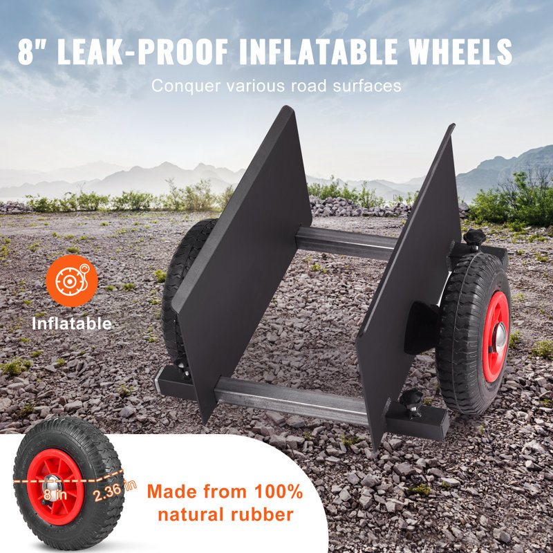 Heavy-Duty Steel Drywall Mover with Pneumatic Wheels