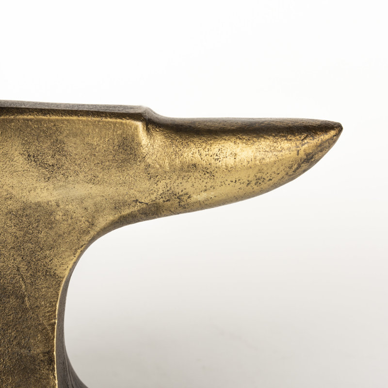 Industrial Aluminum Bookends, Gold