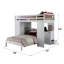 Lit mezzanine simple avec rangement en blanc - Design fonctionnel pour les chambres