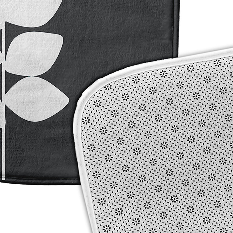 Tapis de bain Botanical Blooms, L 17 po x L 24 po, gris