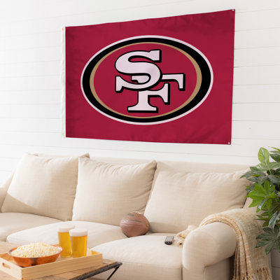 Drapeau 3 côtés x 3 pi avec 2 œillets, San Francisco 49Ers