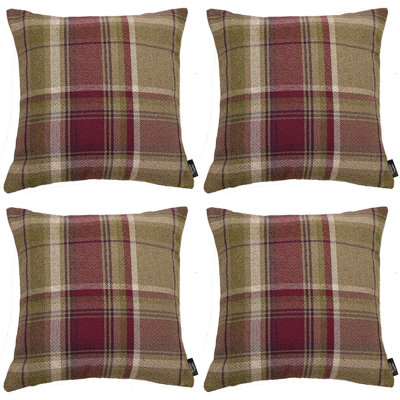 Plaid Square Throw Cushion