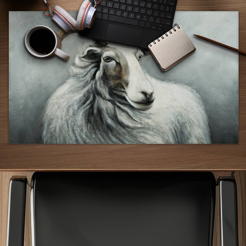 Cashmere goat - 14.00"x24.25" Desk mat