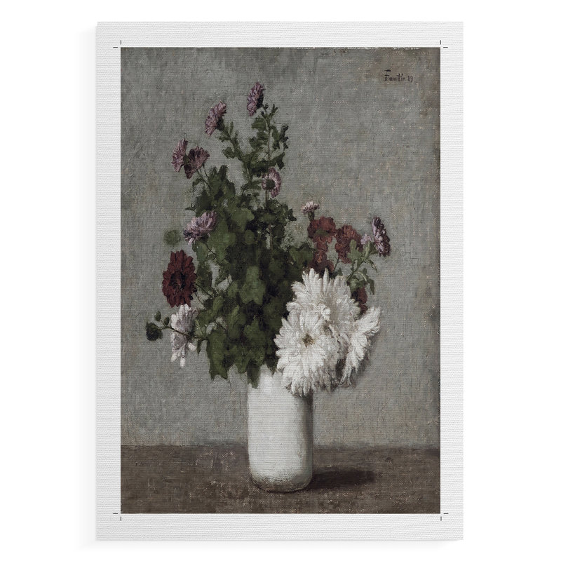 Imprimé floral rétro Lxxvi - impression sur toile seulement - non encadrée, H 18 po x l 12 po