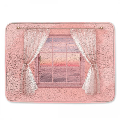Tapis de bain rose