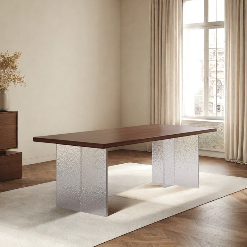Grande table en chêne massif moderne et durable, H 29,52 po x L 78,74 po x l 35,43 po
