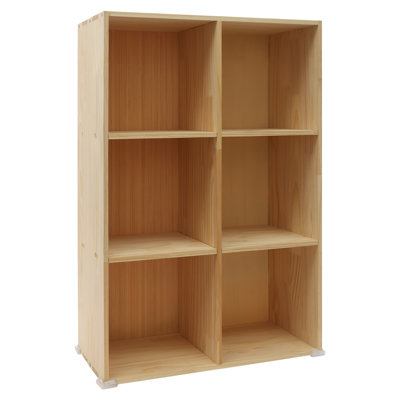 Solid Wood Bookcase Floorstanding Bookshelf Wooden Bookcase by Ebern Designs