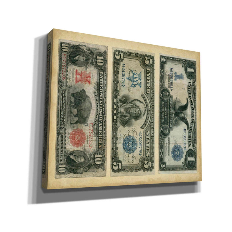 «Antique monnaie VI» par Vision Studio, art mural sur toile, H 20 po x l 24 po x P 0,75 po