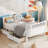Twin Size Wood Platform Bed, Wood Low Profile Twin Bed With Rails