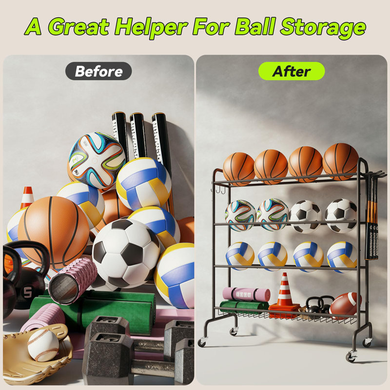 Metal Freestanding Sports Rack