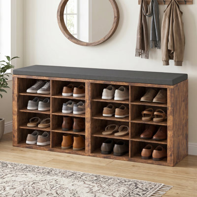 Banc d'entrée de ferme, banc de rangement pour chaussures, organisateur d'armoire à chaussures pour entrer dans le couloir de salon