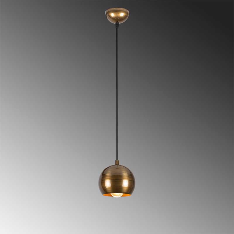 Elegant Scandinavian Chandelier, Gold Finish, 4.7 x 11.8 inches | Height: 43.7 inches | Iron Body, E27 Socket (Max 40W), 35.4-inch Cable, IP20 Rated | Perfect for Modern Living Room & Dining Room Décor