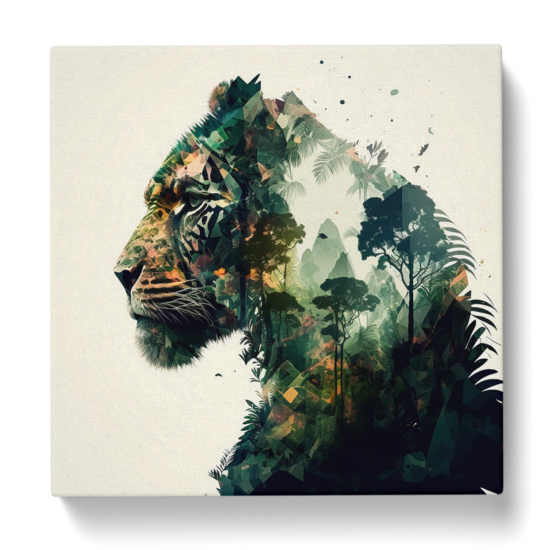 Jungle Double Exposure - Wrapped Canvas