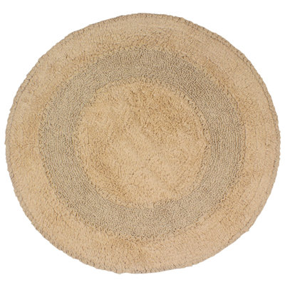 Plush Cotton Round shape bath Rug