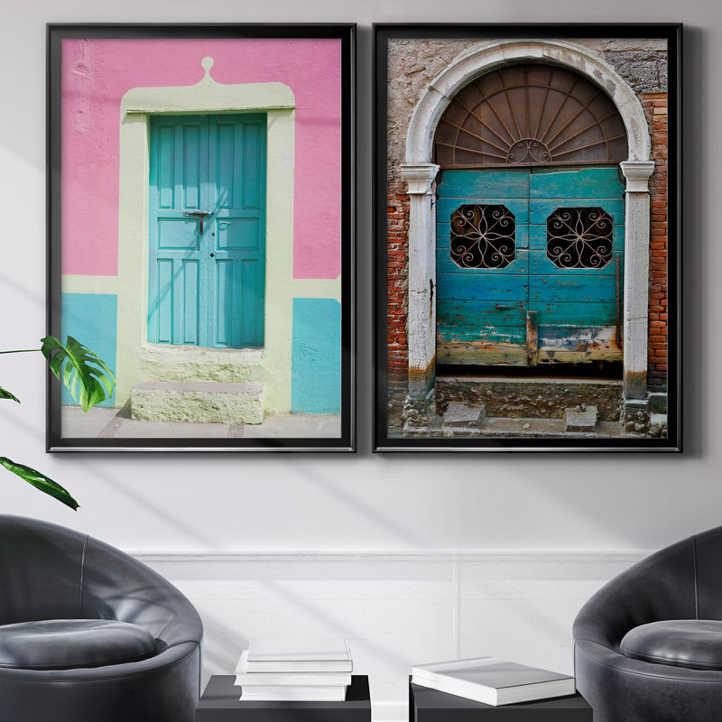 Porte de San Miguel - ensemble de 2 reproductions de photos, H 18,5 po x l 49 po x P 1,5 po, H 31,5 po x l 47 po x P 1,5 po