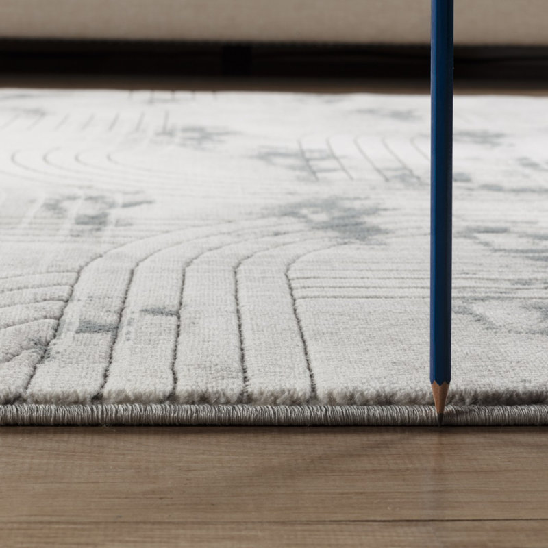 Tapis gris 2 pi 7 po x 9 pi 10 po