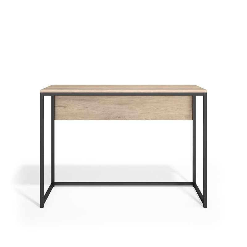 Metal Base Writing Desk, Light Oak