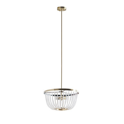 Charming 2-Light Beaded Accent Chandelier