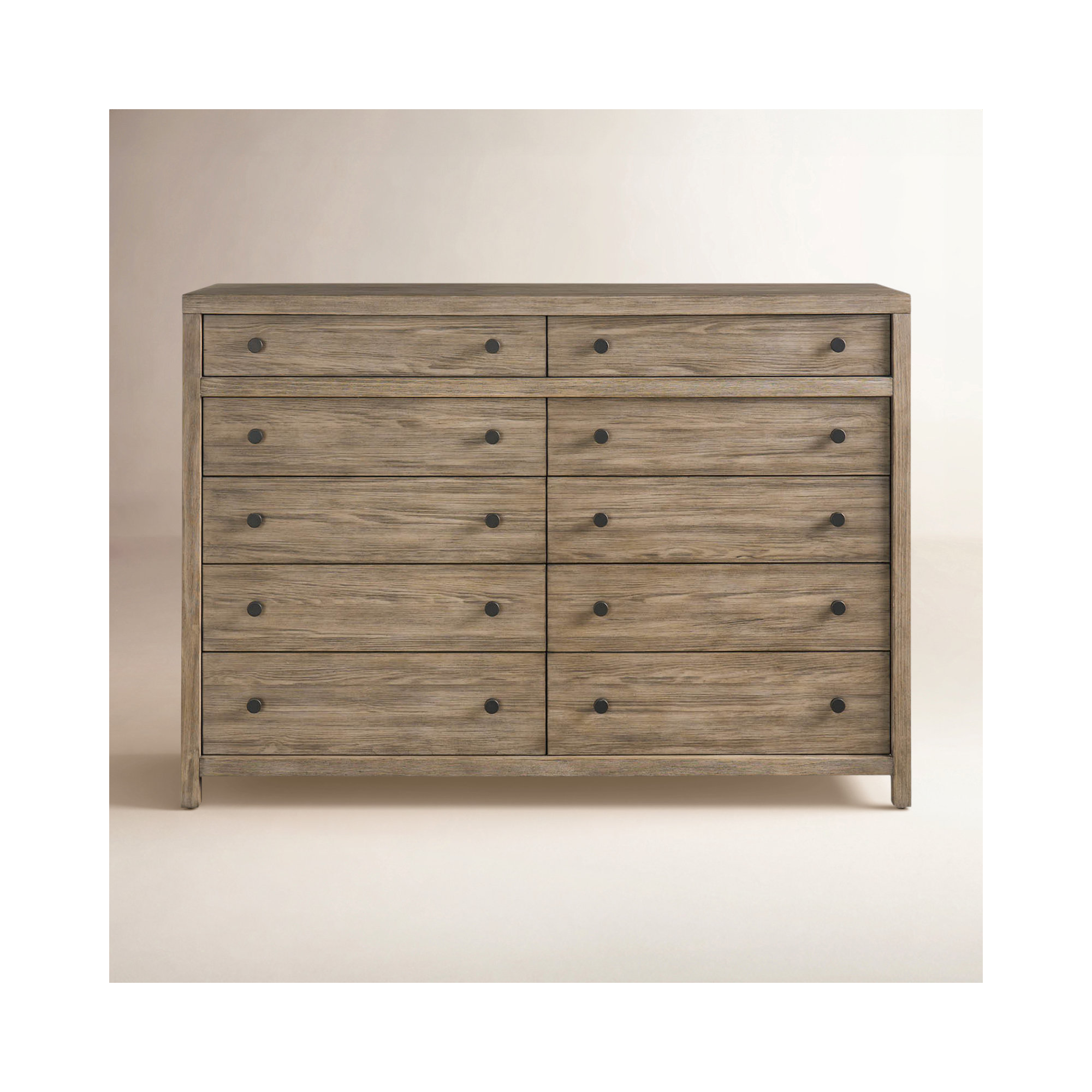 Baxley 10 - Drawer Double Dresser, Brown