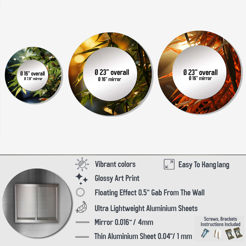 Laval Metal Round Mirror