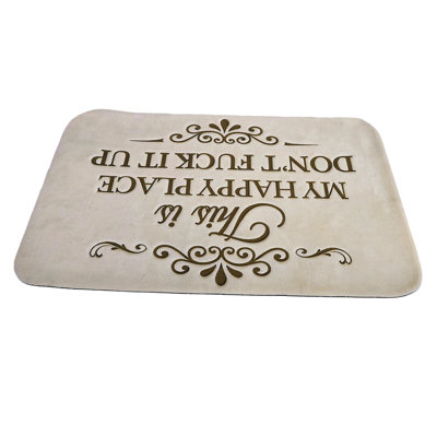Tapis amusant antidérapant, doux et absorbant, style vintage, pour l'intérieur et l'extérieur, entrée, porche, décoration kaki, 40 x 60 cm