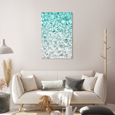 " Nautical and Coastal Clear Aqua Waters, Coastal Blue " Graphic Art Print