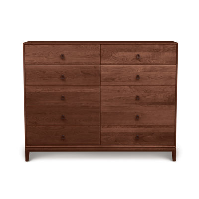 Mansfield Solid Wood 32.75'' W 10 - Drawer Dresser