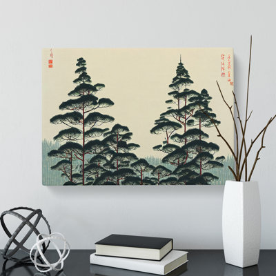 Japanese Pine Tree Forest - Wrapped Canvas