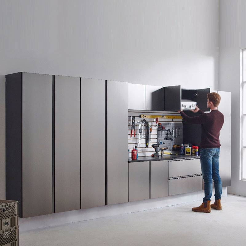 Armoire de garage murale en bois, H 16 po x l 32 po x P 20 po
