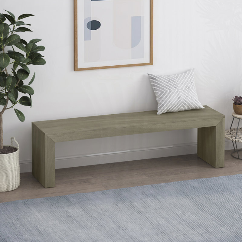 Bancs Oswisserie, H 18 po x l 63 po x P 15 po, Chêne gris clair