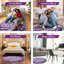 Tapis rond à motif floral mauve-733239526