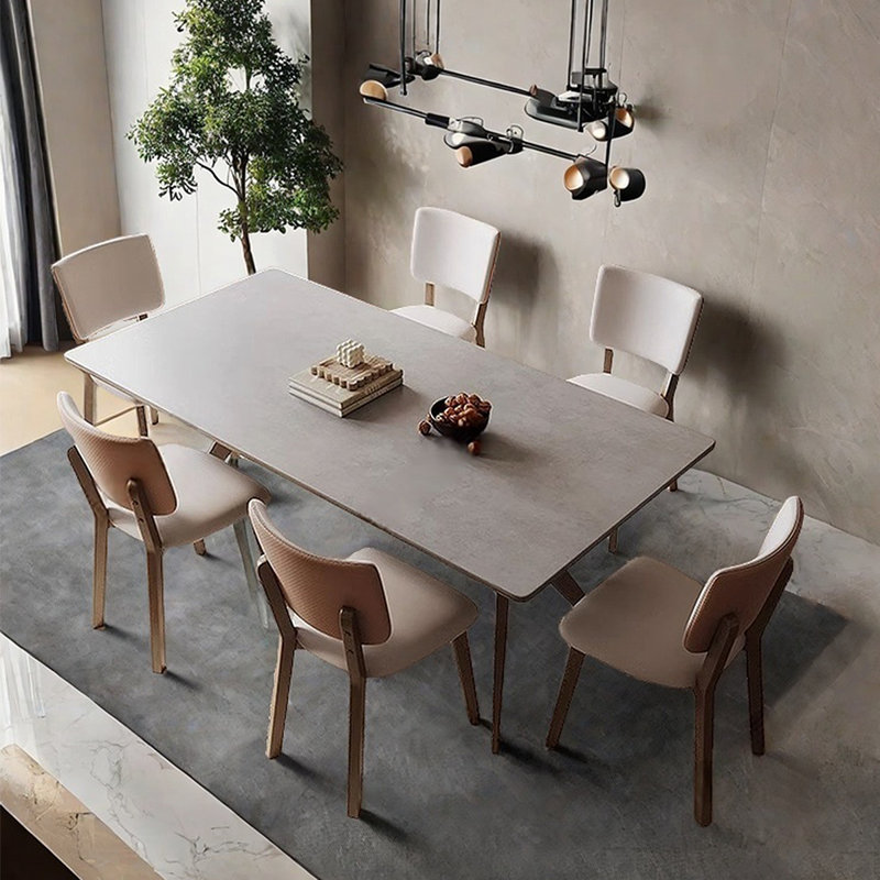 Modern minimalistic wabi-sabi Nordic rock table, 29.53" H x 70.87" L x 35.43" W