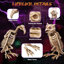  1 pièce vautour et 1 pièce hibou squelette décoration d'Halloween accessoires d'oiseaux